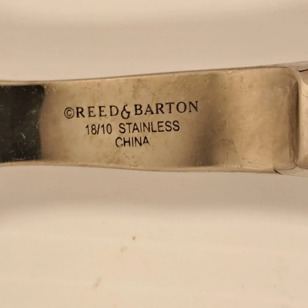 Reed & Barton Shubert 18/10 Stainless Steel Carving Set Knife and Fork Scroll